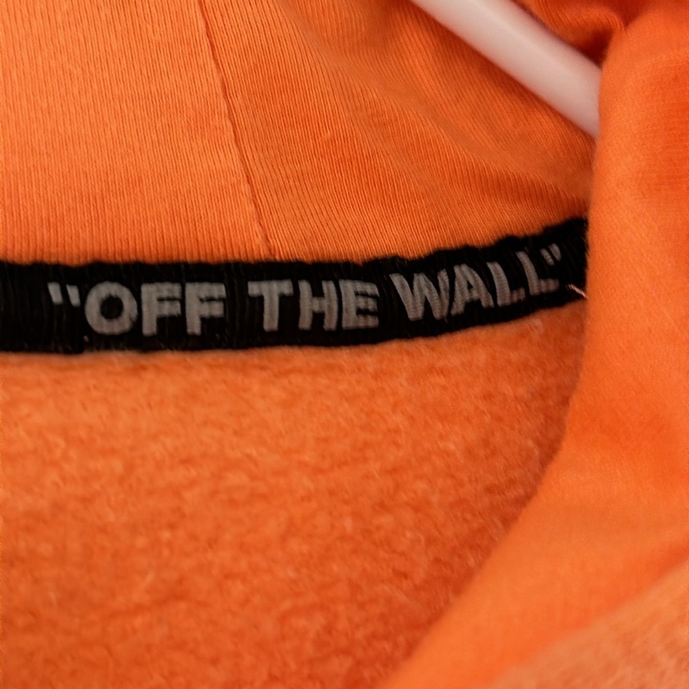 VANS Comfycush Soft Sueded Fleece Pullover Hoodie Sweatshirt Orange Size M - Picture 3 of 11